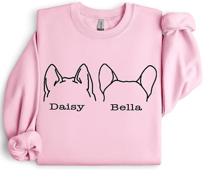 Custom Dog Mom Shirt Personalized Dog Ears Sweatshirt - Image 8