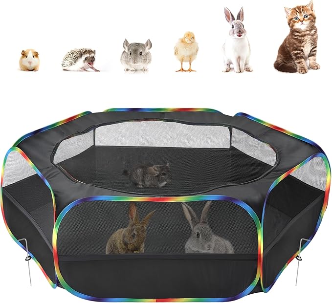 Pawaboo Small Animals Playpen, Waterproof Small Pet Cage Tent by Pawaboo