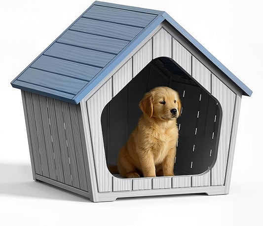 DRATO Dog House Outdoor Indoor Cozy Small Dog Houses Durable Resin Material by DRATOprovidesawarmandcozy