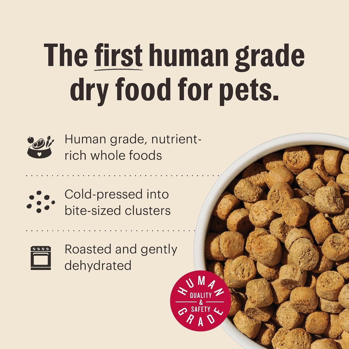 The Honest Kitchen Whole Food Clusters Grain Free Chicken Dry Dog Food, 5 lb Bag