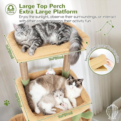 Globlazer Heavy Duty Cat Tree 78 inch Sturdy Cactus Cat Tower - Image 2