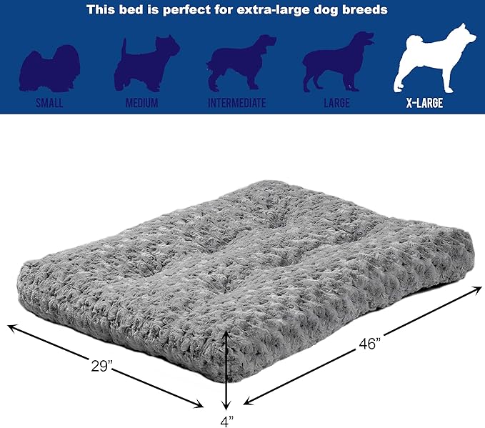 MidWest Homes for Pets XL QuietTime Deluxe Gray Ombré Swirl Plush Pet Bed - Image 4