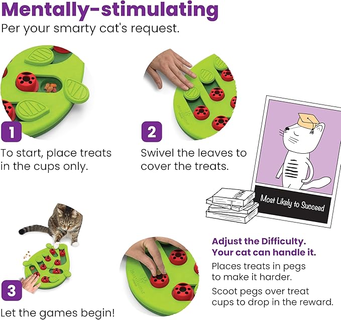 Catstages Nina Ottosson Buggin’ Out Puzzle & Play Cat Puzzle Feeder – - Image 5