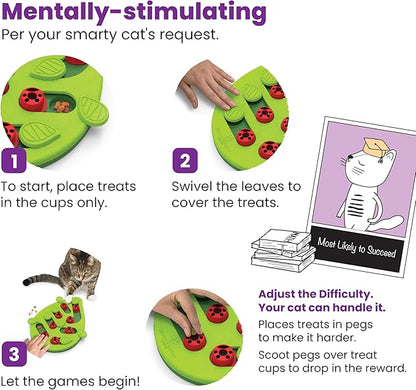 Catstages Nina Ottosson Buggin’ Out Puzzle & Play Cat Puzzle Feeder – - Image 5
