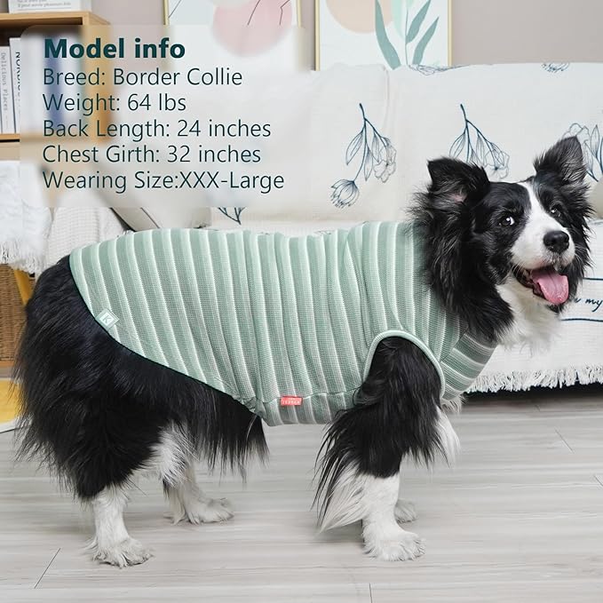 KYEESE 2Pack Waffle Dog Shirts, Lightweight Sleeveless Dog T Shirts - Image 7