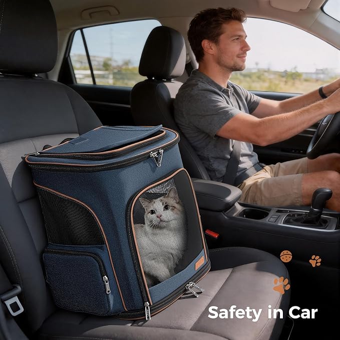 Lekereise Large Cat Backpack Carrier Fit Up to 20 25 Lbs, Expandable Pet - Image 6