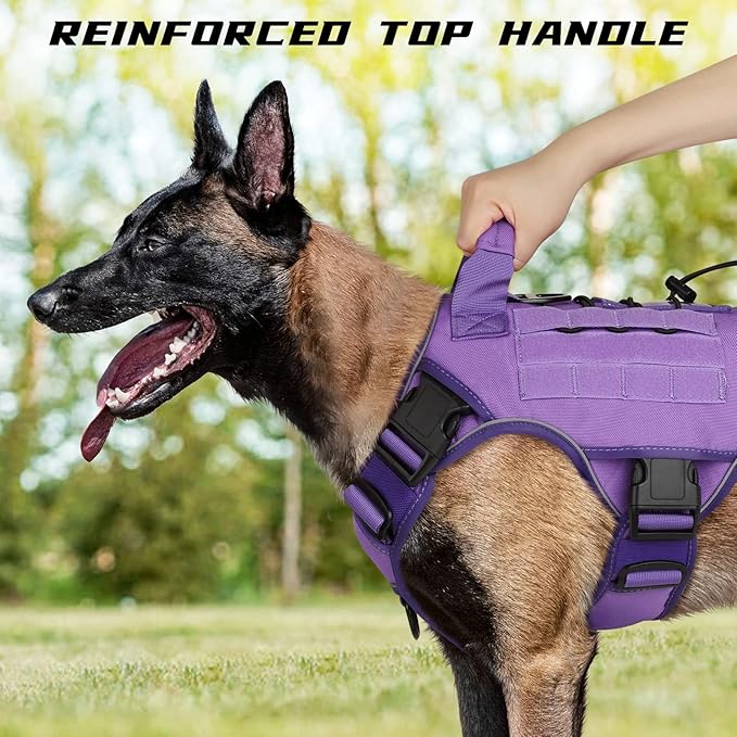 WINGOIN Purple Tactical Dog Harness - Image 4