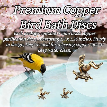 3 Pack Mini Frog and Turtle Brass Bird Bath Decorations Cute Garden Ornaments - Image 5