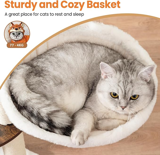 Modern Wood Cat Tree Tower for Indoor Large Cats, Cat Scratching Posts - Image 5