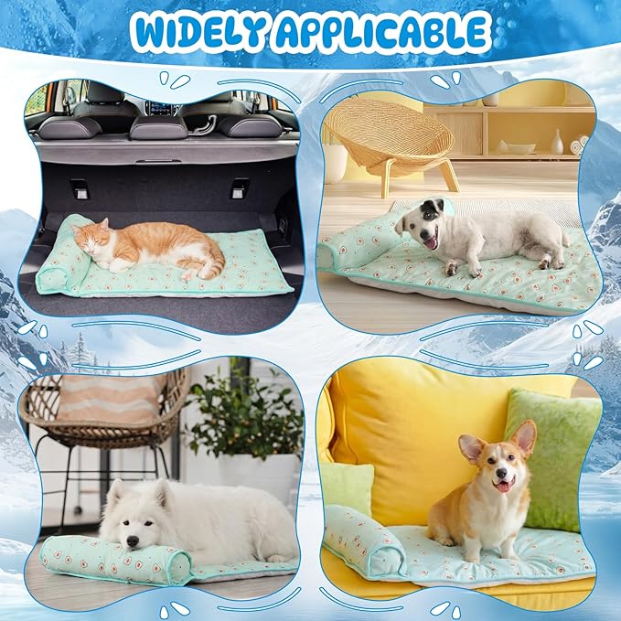 DoubleFill 4 Pack Cooling Pet Mats 23.6" x 31.5" Cooling Dog Beds - Image 5