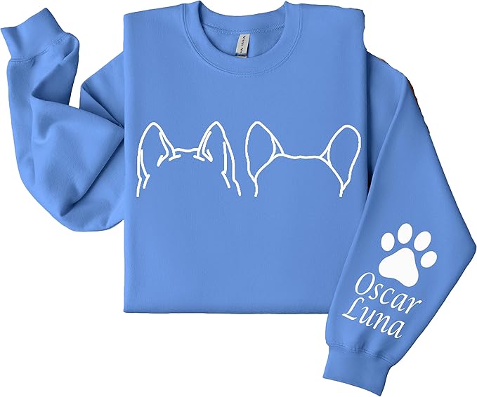 Custom Dog Mom Shirt Personalized Dog Ears Sweatshirt - Image 5