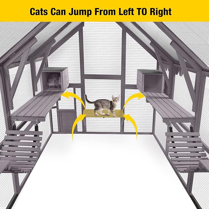Aivituvin Catio Outdoor Cat Enclosure Large Cat Run - Image 5