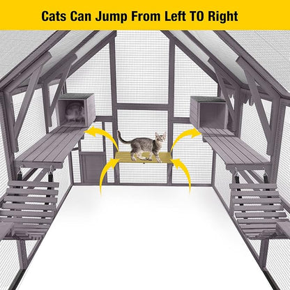 Aivituvin Catio Outdoor Cat Enclosure Large Cat Run - Image 5