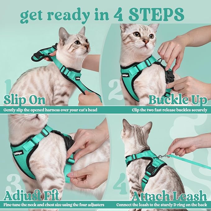 rabbitgoo Cat Harness and Leash Set, Escape Proof Kitten Harness - Image 8