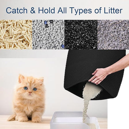 Cat Litter Mat Double Layer Litter Trapping Mat Kitty Litter Box Mat 23.4x14.7 - Image 3