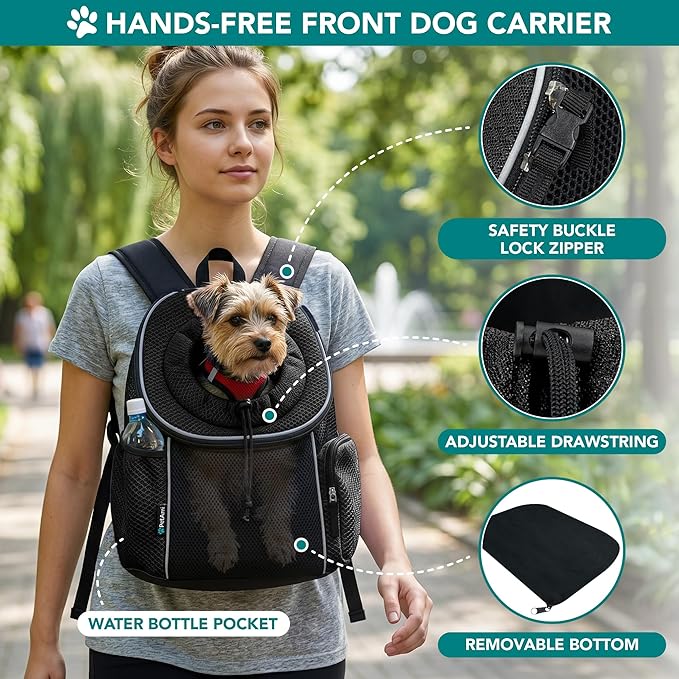 PetAmi Dog Carrier Backpack, Hands Free Front Pet Carrier - Image 3