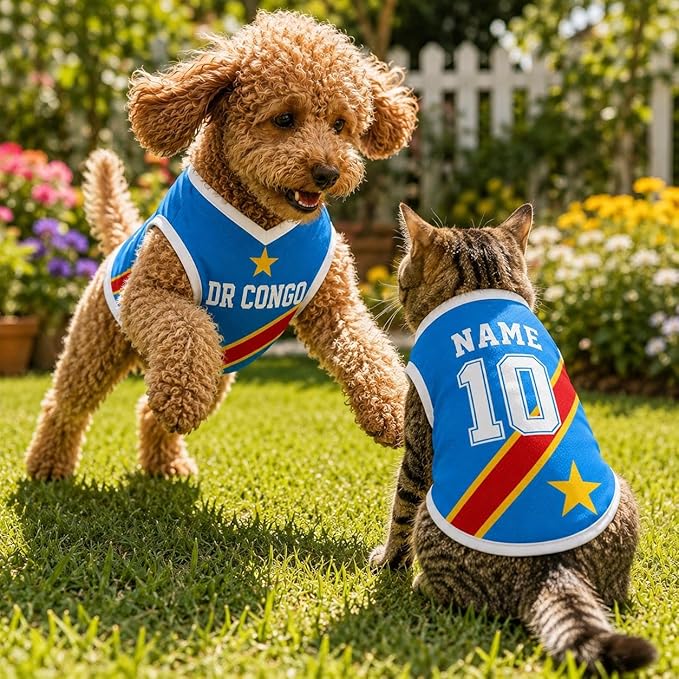 V-DECORPARKS Dog Jersey Custom Name Number, Pets Soccer Jersey - Image 5