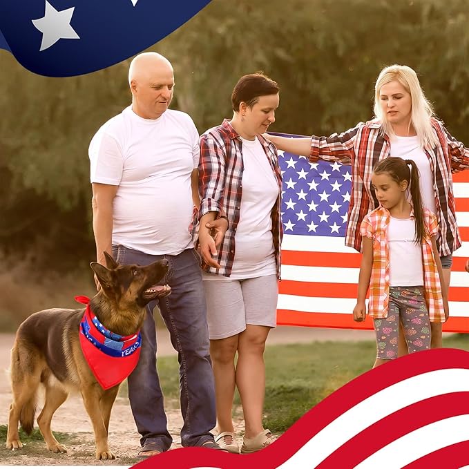 Huhumy 100 Pcs 4th of July Dog Bandanas 250th Anniversary Patriotic Pet - Image 6