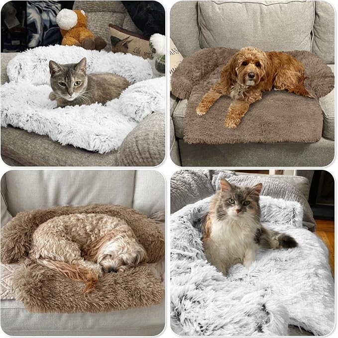 Calming Dog Bed Fluffy Plush Dog Mat - Image 7