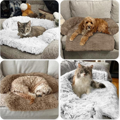 Calming Dog Bed Fluffy Plush Dog Mat - Image 7
