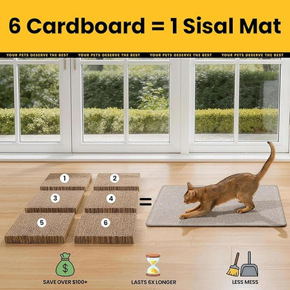 Conlun Extra Large Cat Scratcher Mat, Natural Sisal Cat Scratching Pad - Image 4