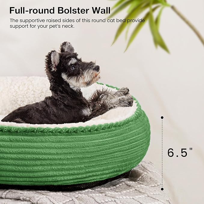 Love's cabin Round Donut Cat and Dog Cushion Bed, 24in Pet Bed - Image 5