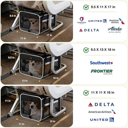 Lekereise Top-Expandable Pet Carrier 17x11x9.5 Inch Alaska Hawaiian Airline - Image 2