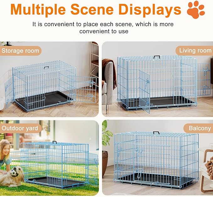 FDW Dog Crate 36inch Dog Cage Foldable Metal Kennel - Image 5
