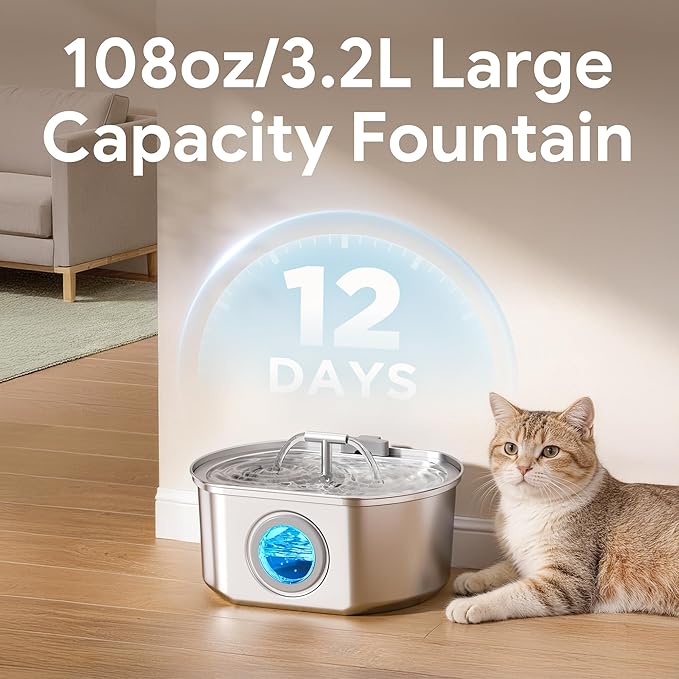 Cat Water Fountain Stainless Steel - Image 5