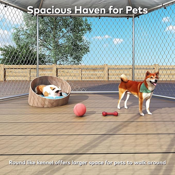 6.8x6.8 FT Outdoor Dog Kennel Outside Heavy Duty Dog Enclosure - Image 7