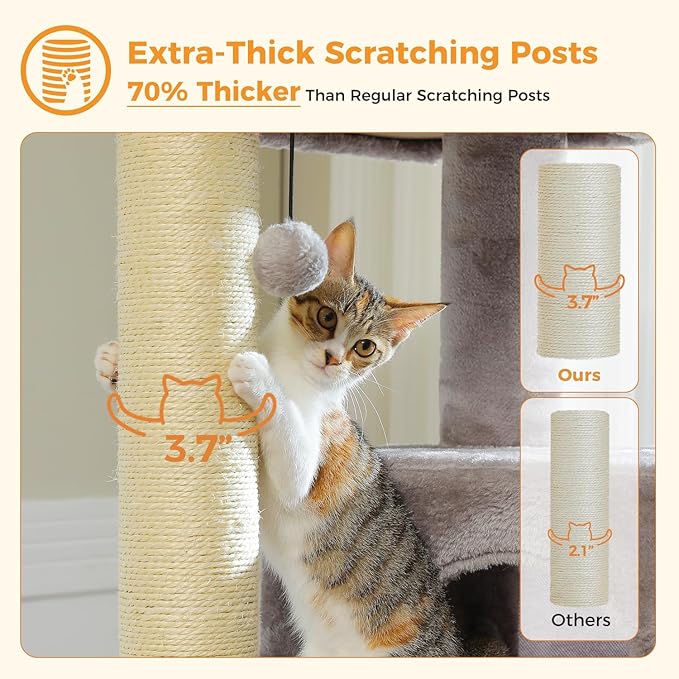MUTTROS Large Cat Tree with Reinforced Scratching Posts - Image 3