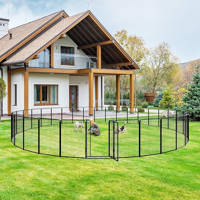 Kfvigoho Dog Playpen Outdoor Extra Wide 24 Piece Panels Heavy Duty Dog Fence - Image 2