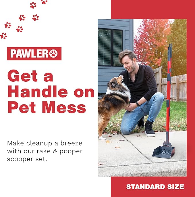 Pawler Pooper Scooper for Large Dogs and Small Dogs, Metal Poop Scooper Set - Image 2