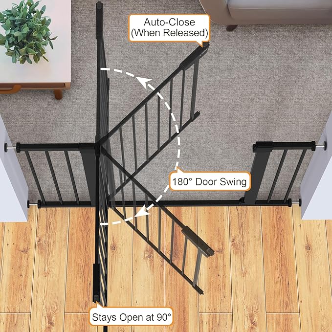 Cumbor 2 Pack 30-46" Baby Gate for Stairs, Mom's Choice Awards Winner-Auto - Image 5