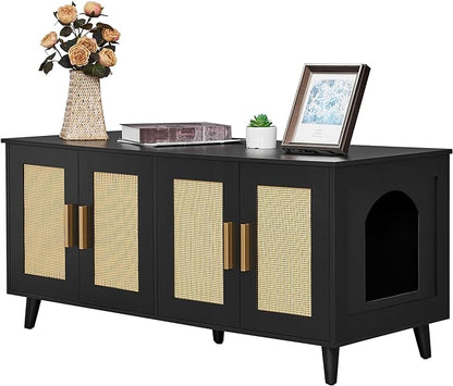 Homhedy Boho Cat Litter Box Enclosure by Homhedy