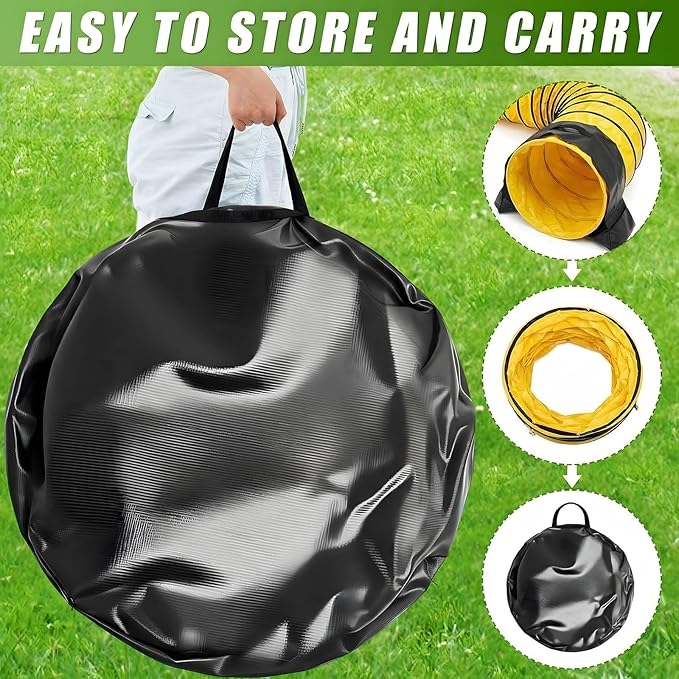 Briwooody 24 in 10 Foot PVC Dog Agility Tunnel - Image 3