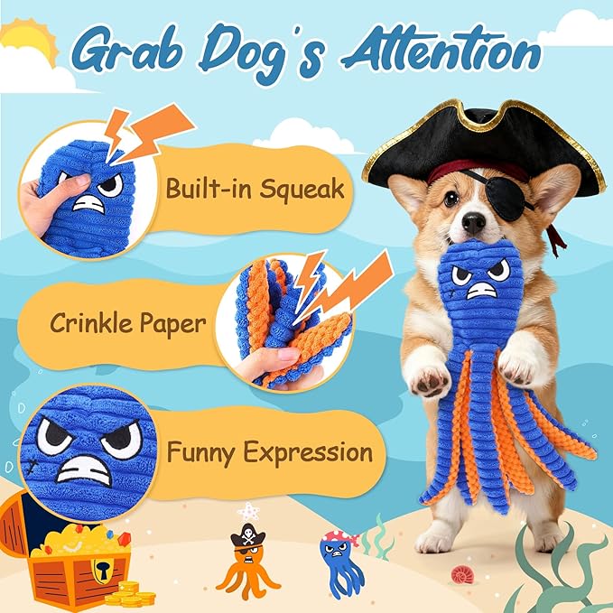 Zeaxuie Interactive Dog Toys for Chewers, 2 Pack No Stuffing Dog Toys for - Image 3