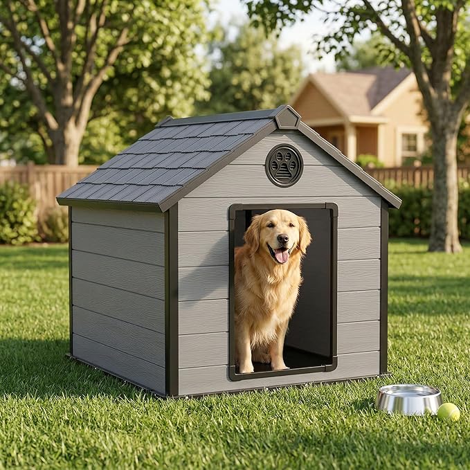 DRATO Dog House, Resin Outdoor Shelter - Image 2