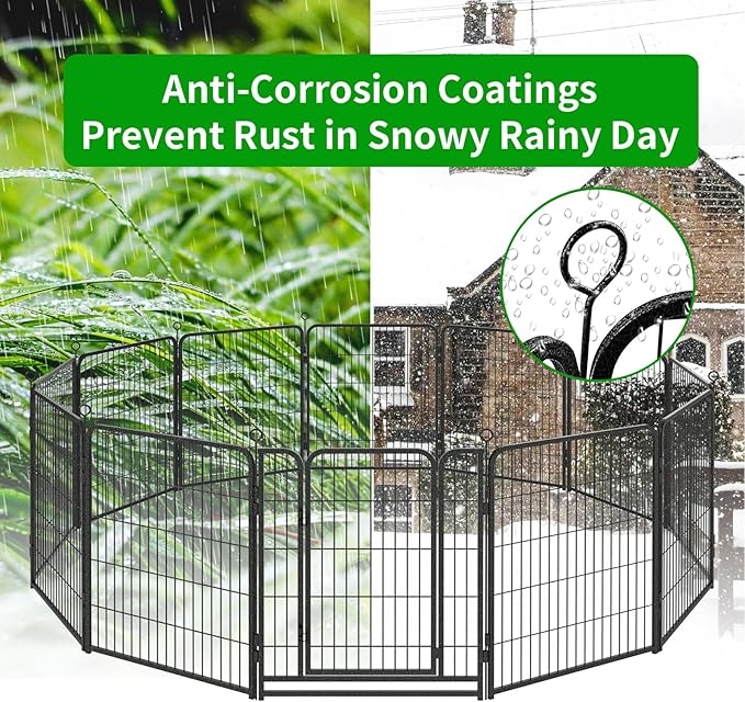 Kfvigoho Dog Playpen Outdoor Extra Wide 24 Piece Panels Heavy Duty Dog Fence - Image 8