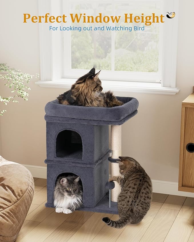 Aechonow Cat Tree for Large Cat, 19x16.5In Large Cat Perch, Adult Cat Tower for - Image 6