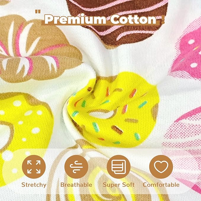 PETCARE Cartoon Dog Shirts for Small Dogs Cute Dog Clothes Brown Donut Tshirt - Image 7