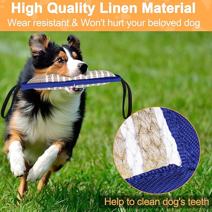 ToLanbbt Dog Tug Toy Bite Jute Pillow Pull Toy - Image 3