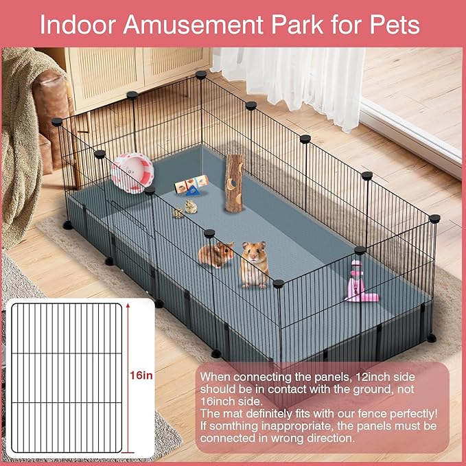 VISCOO 12 Panels Small Animal Playpen, C&C Cage - Image 4