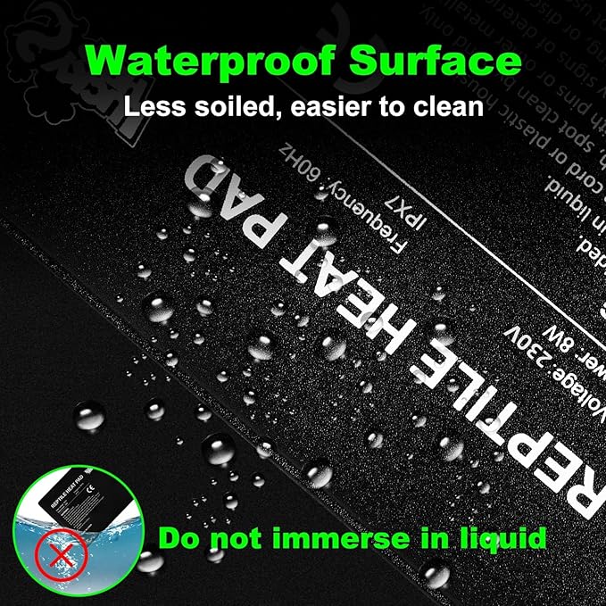 LUCKY HERP Reptile Heat Pad 8x18 Inch 24w, Under Tank Terrarium Heating Pad - Image 3