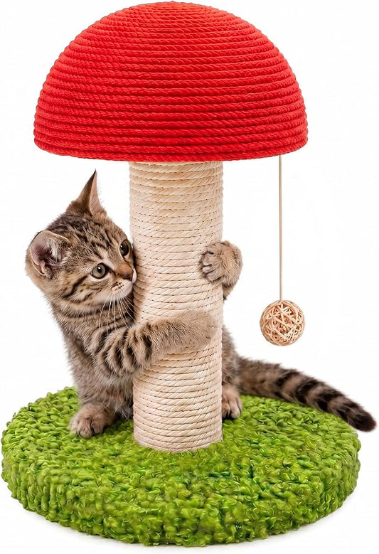 Mushroom Cat Scratching Post 11" by Walfront