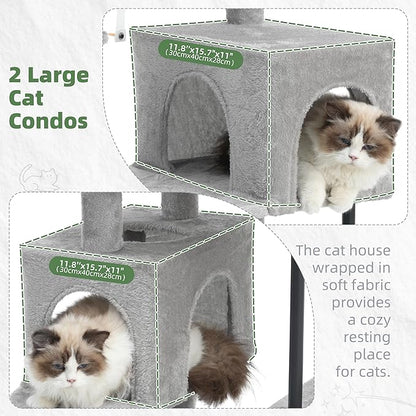 Gitelsnour Cat Tree for Indoor Cats Large Adult, 70.5'' Cat Tower - Image 2