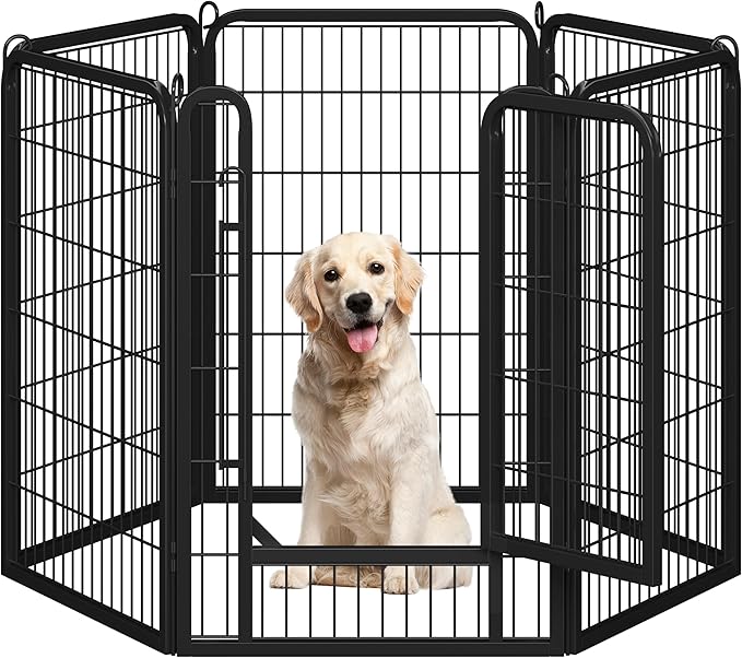 Yaheetech Dog Playpen Outdoor, 40 inch 6 Panels Dog Pen Indoor Heavy Duty Puppy by Unknown