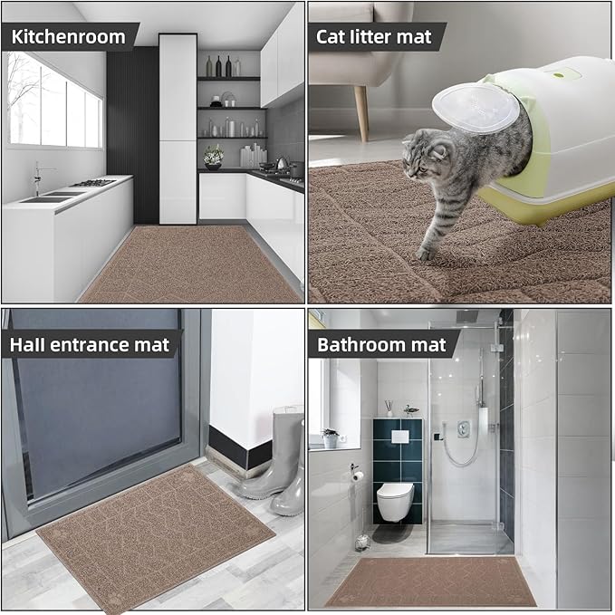 Cat Litter Mat, Litter Trapping Mat Soft on Kitty Paws, Waterproof, Easy Clean - Image 7