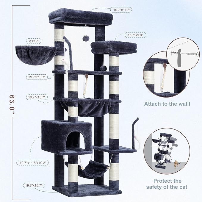 Gitelsnour Cat Tree, Cat Tower for Large Cats - Image 6
