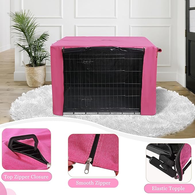 HiCaptain Breathable Dog Crate Cover 24 Inch, Durable Heavy Duty Kennel Cover - Image 4